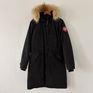 Canada Goose Aldridge Puffer Parka Coyote Fur Hood Arctic Tech Made in Canada
